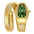 Gold Green - Quartz Design Snake Shaped Bracelet Watch