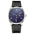 silver case blue - power reserve automatic watch
