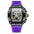 purple - men's multifunction sports waterproof casual clock
