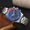 Blue and Red - men's quartz chronograph watch