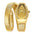 All Gold - Quartz Design Snake Shaped Bracelet Watch